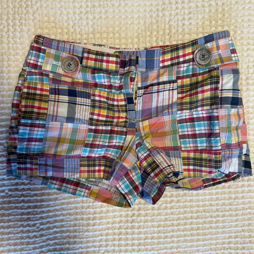 J. Crew Multicolor Plaid Women's Cargo Shorts